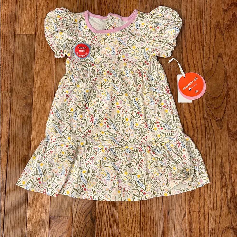 Magnetic Me Floral Print Dress-2T